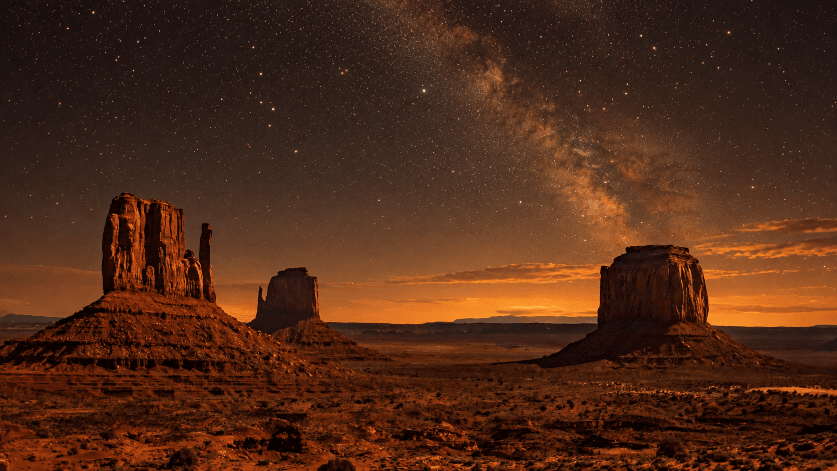 Red rock canyon country at golden hour